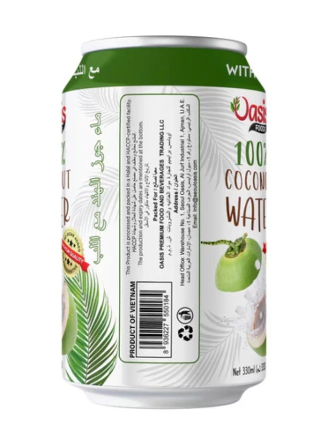 Oasis 100% Natural Coconut Water with Pulp – 24 Pack (330ml Each) - Image 3